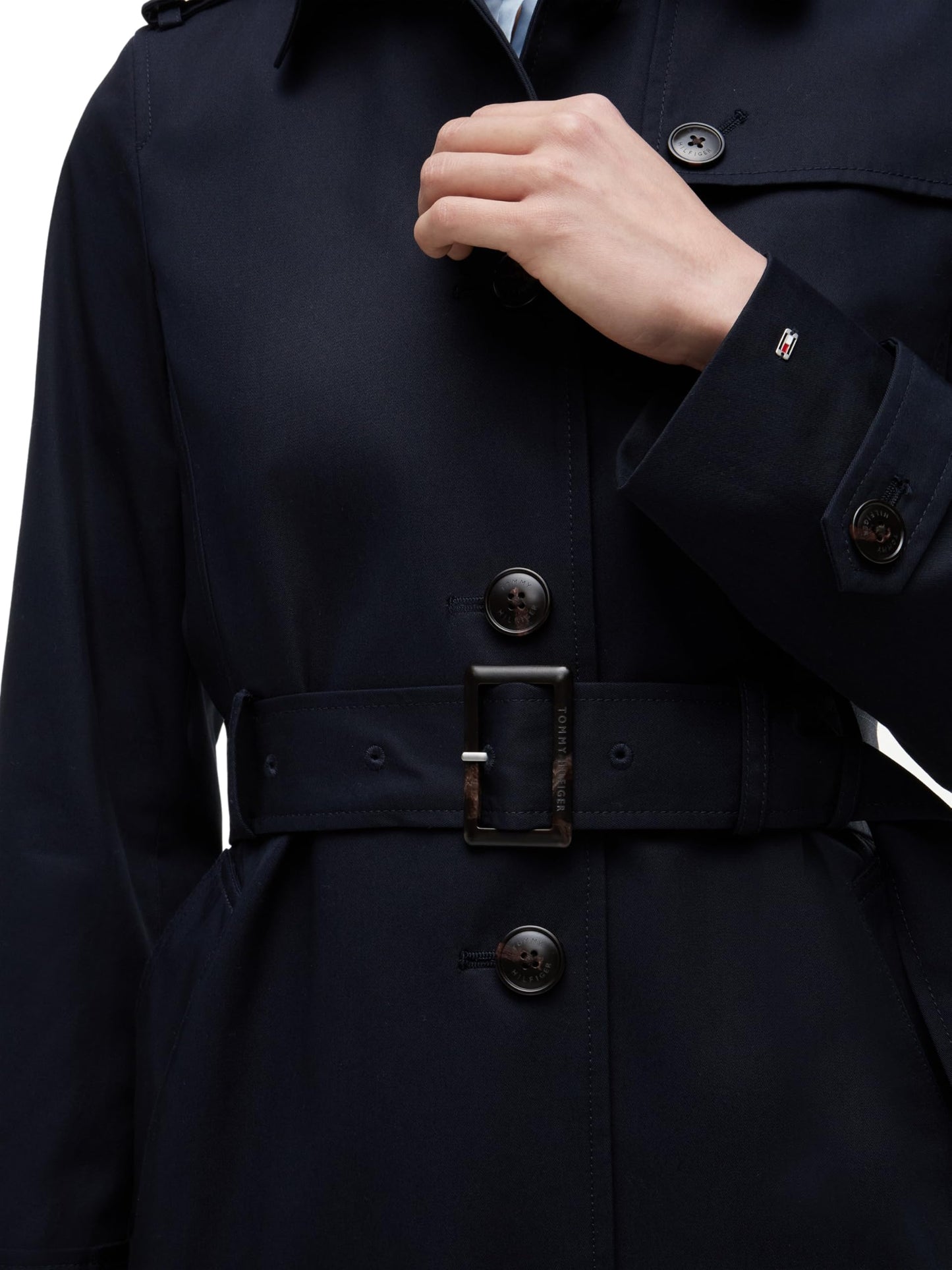 Cazadora Mujer Heritage Single Breasted Trench Cazadora de entretiempo, Azul (Midnight), XS